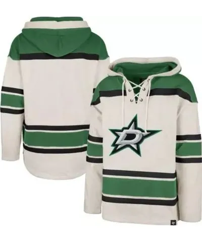 '47 Men's NHL Dallas Stars Rockaway Lace-Up Pullover Hoodie