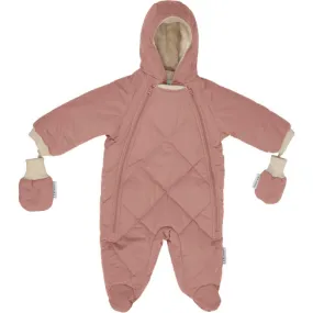 7AM Enfant Benji Snowsuit Bebe, Rose Dawn Quilted