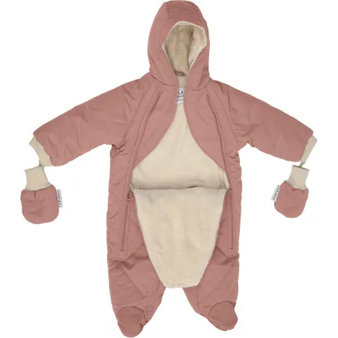 7AM Enfant Benji Snowsuit Bebe, Rose Dawn Quilted