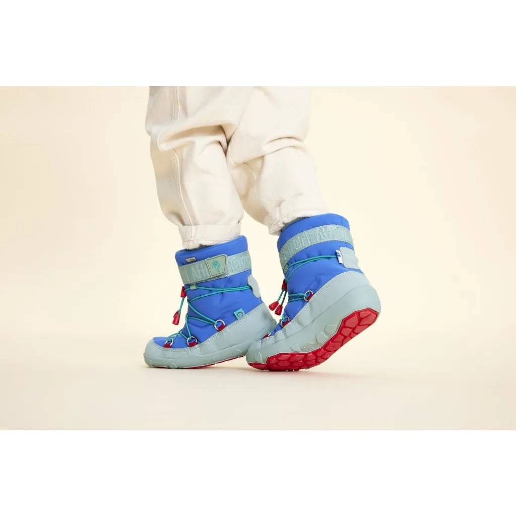 Affenzahn Snow Boot Vegan Blue Shark winter barefoot boots