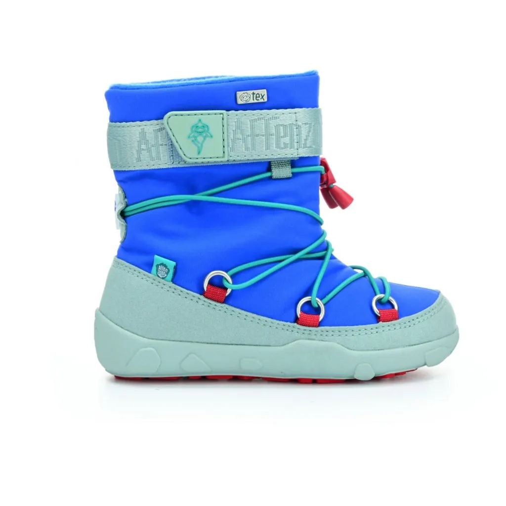 Affenzahn Snow Boot Vegan Blue Shark winter barefoot boots