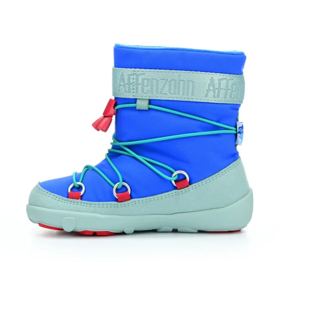 Affenzahn Snow Boot Vegan Blue Shark winter barefoot boots