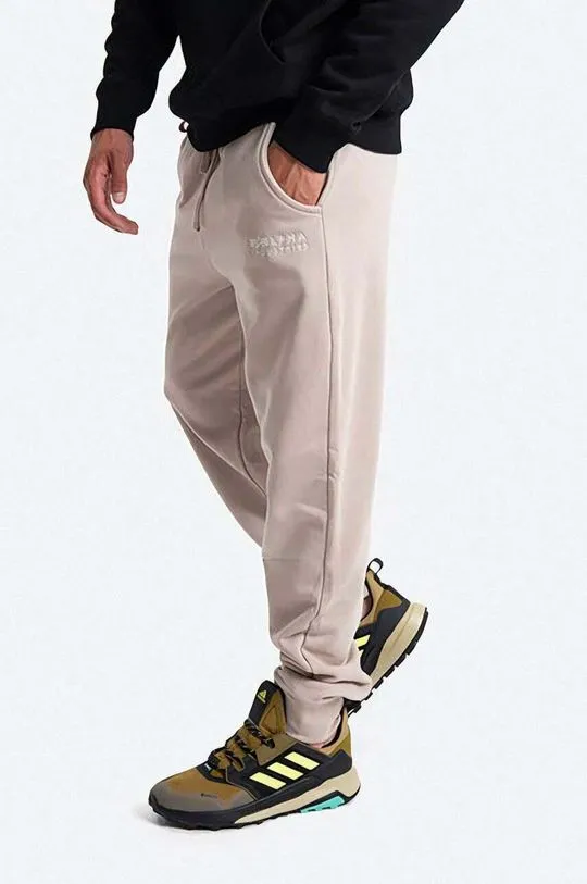 Alpha Industries cotton joggers beige color