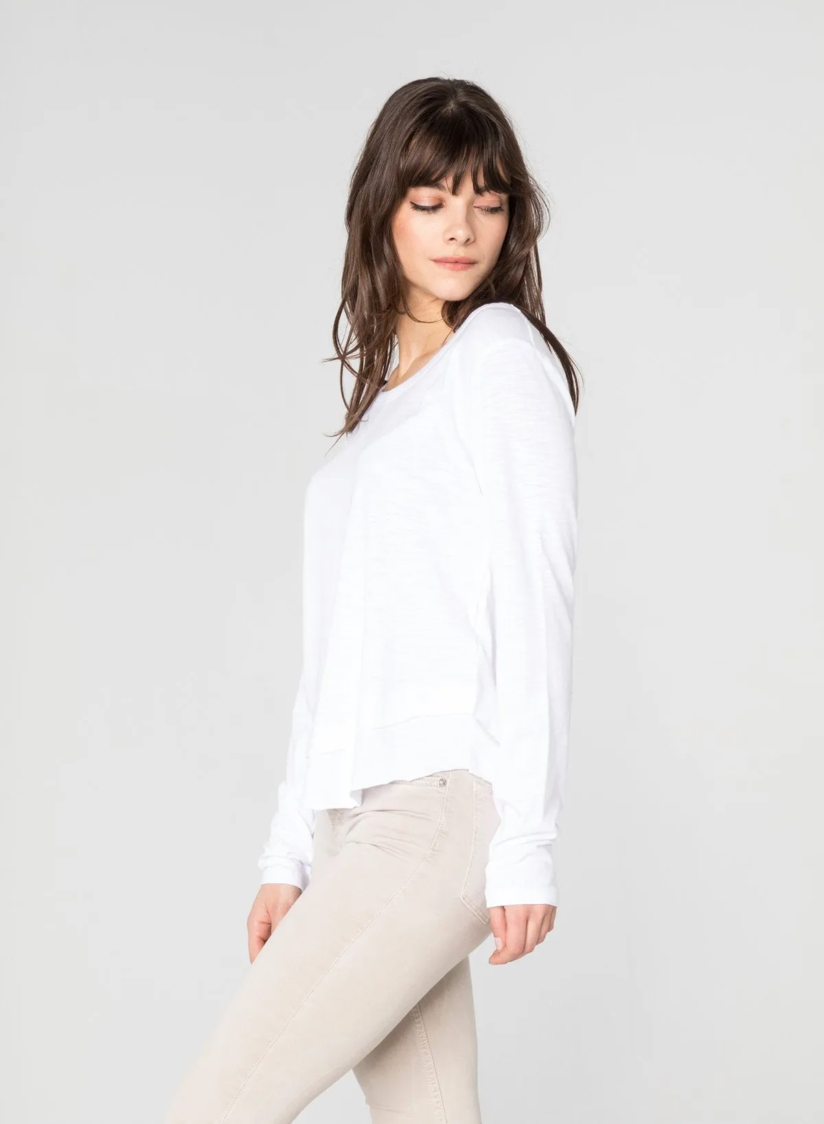 AVA LONG SLEEVE MOCK LAYER T-SHIRT