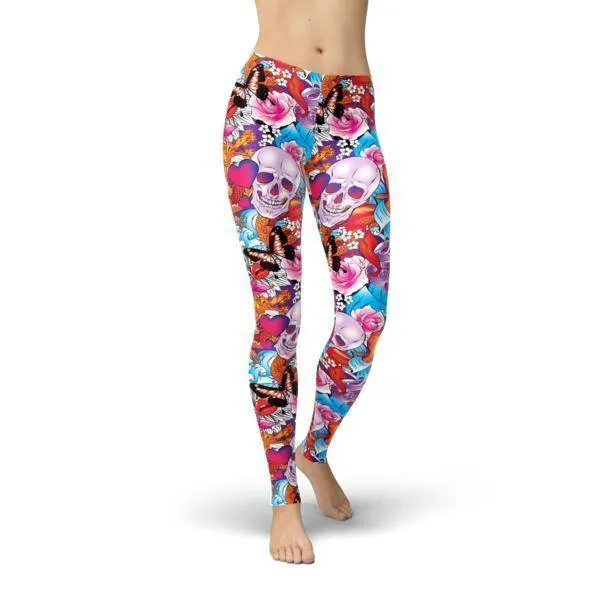 Avery Tattoo Skulls Leggings