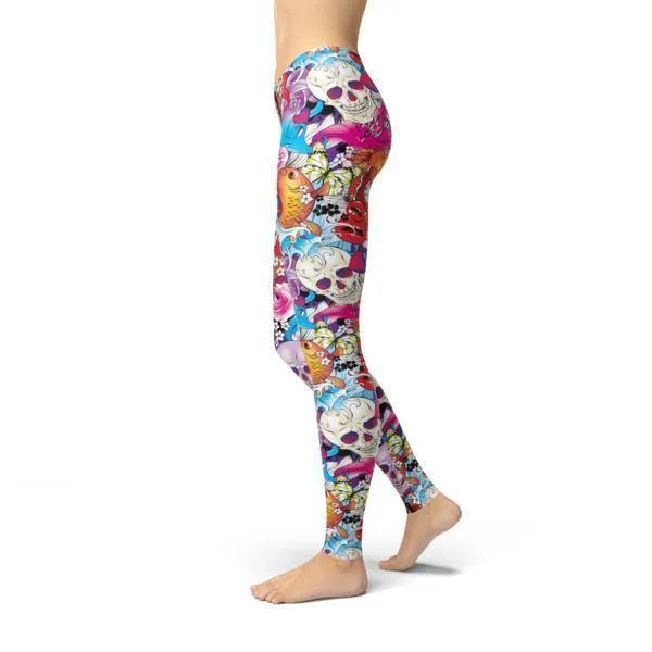 Avery Tattoo Skulls Leggings