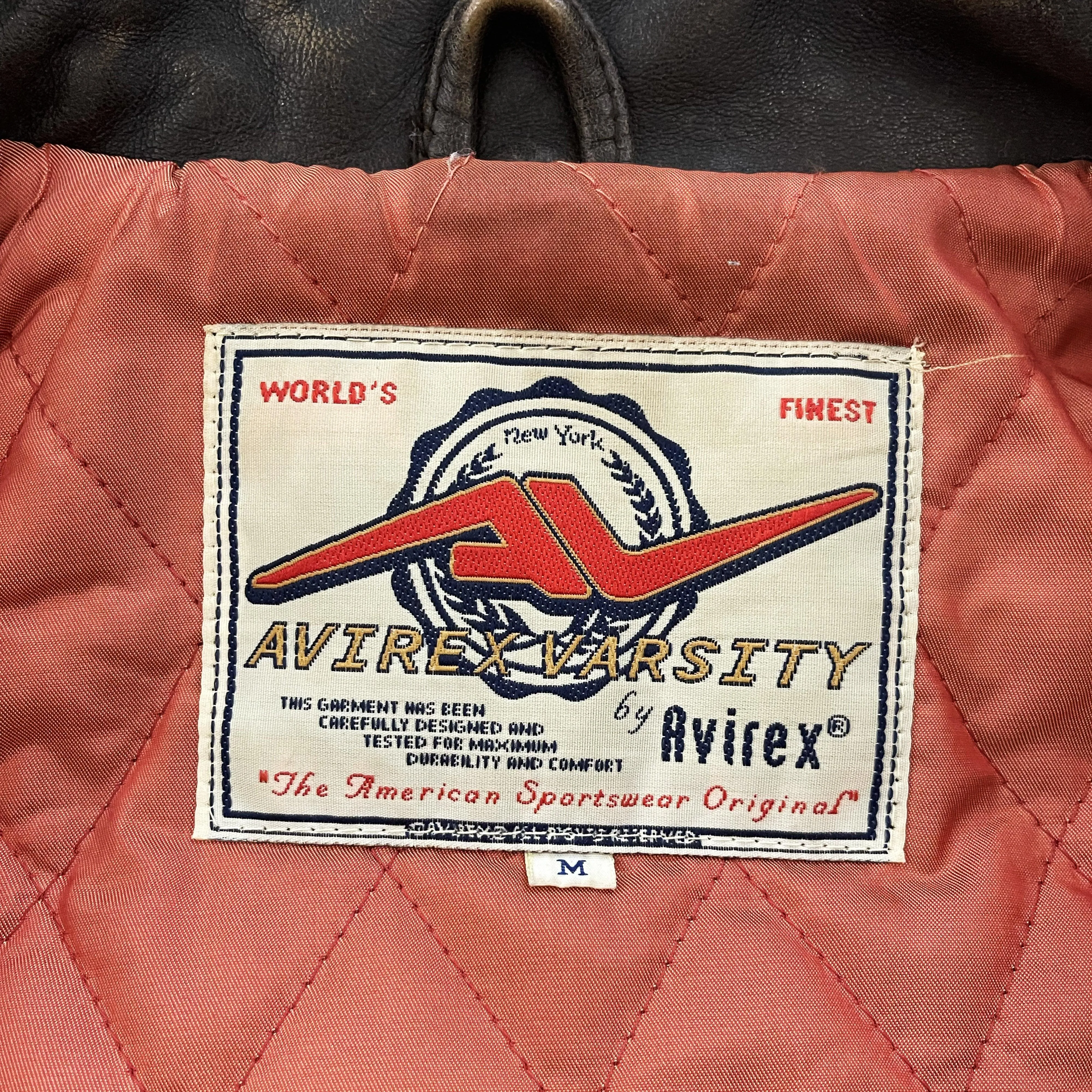 Avirex Leather Varsity Jacket - M