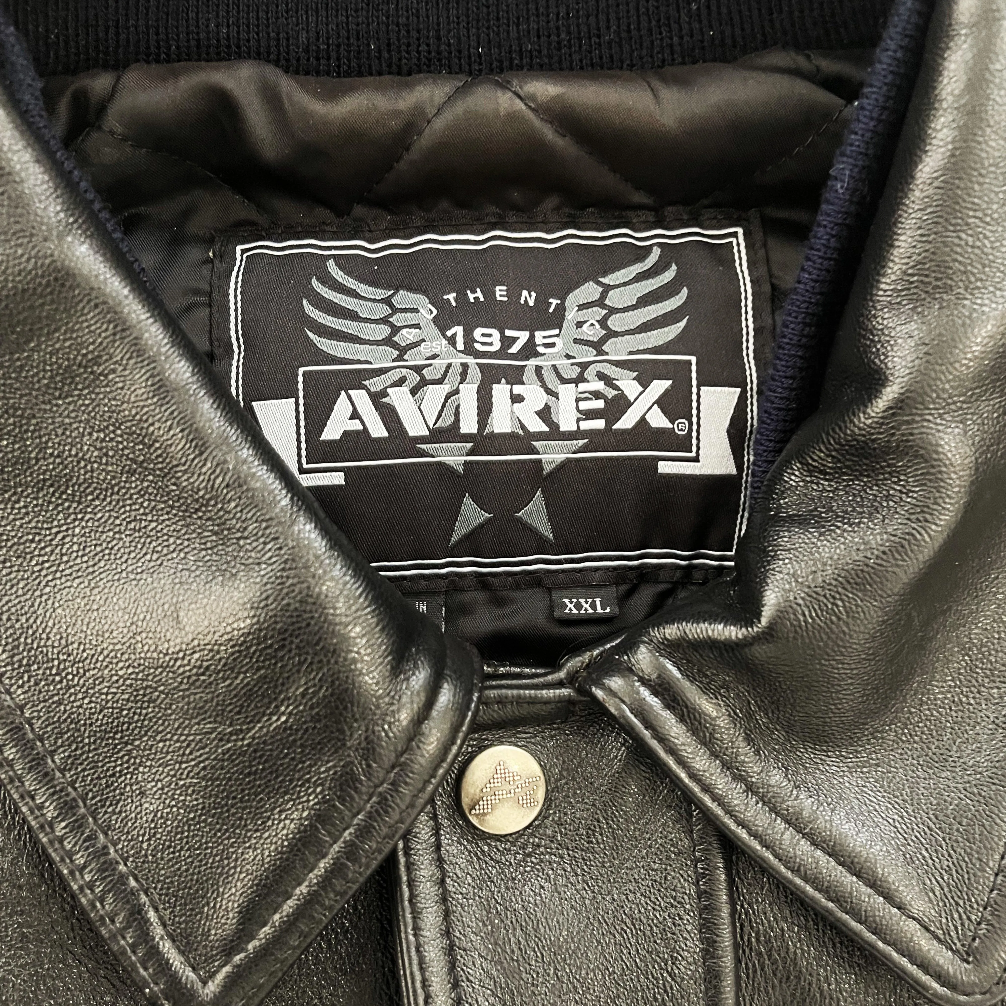 Avirex Leather Varsity Jacket - XXL