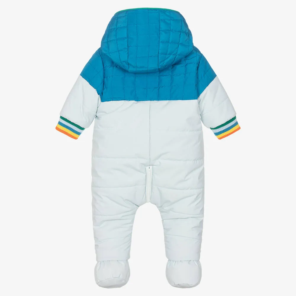 Baby Boys Blue Padded Snowsuit