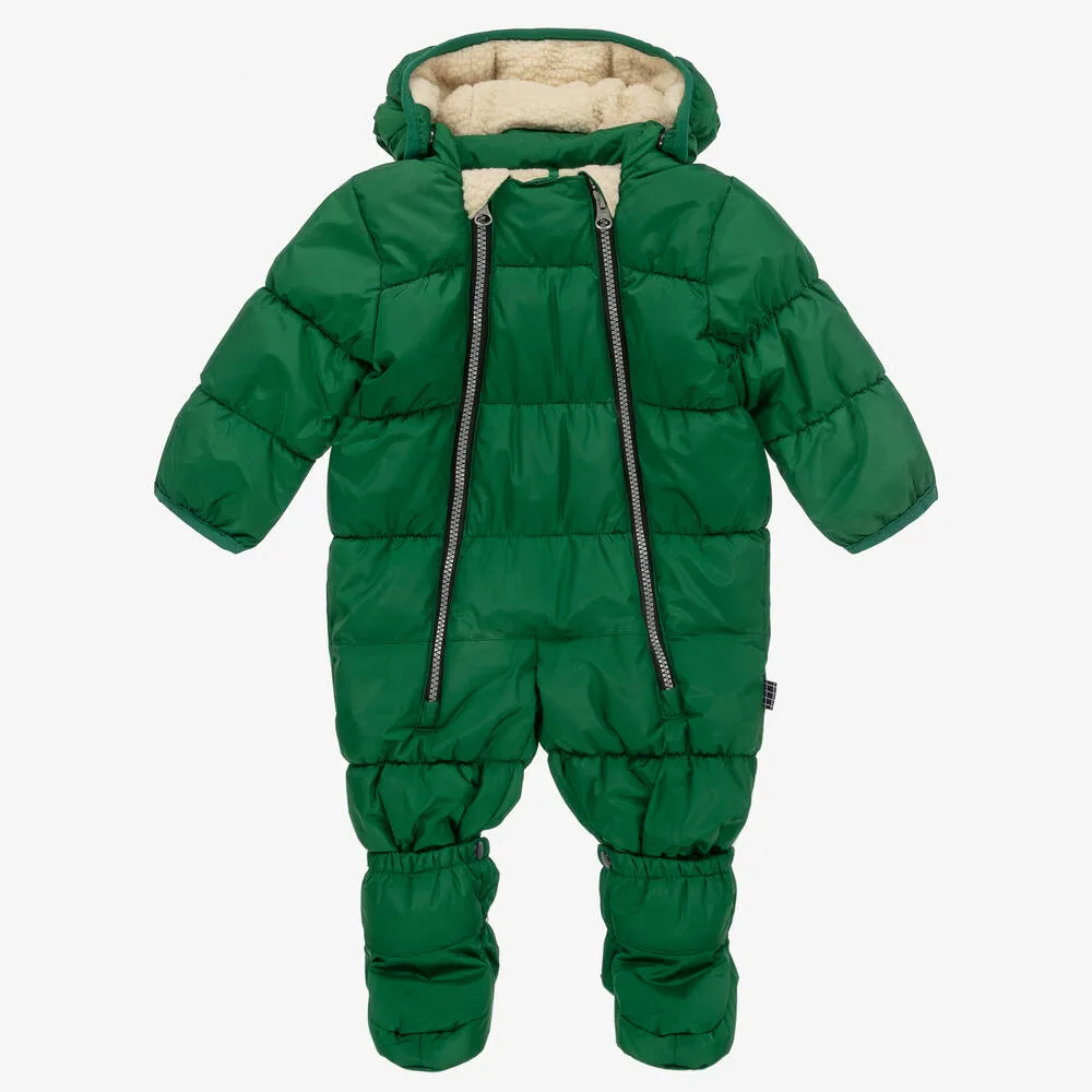 Baby Boys Green Snowsuit