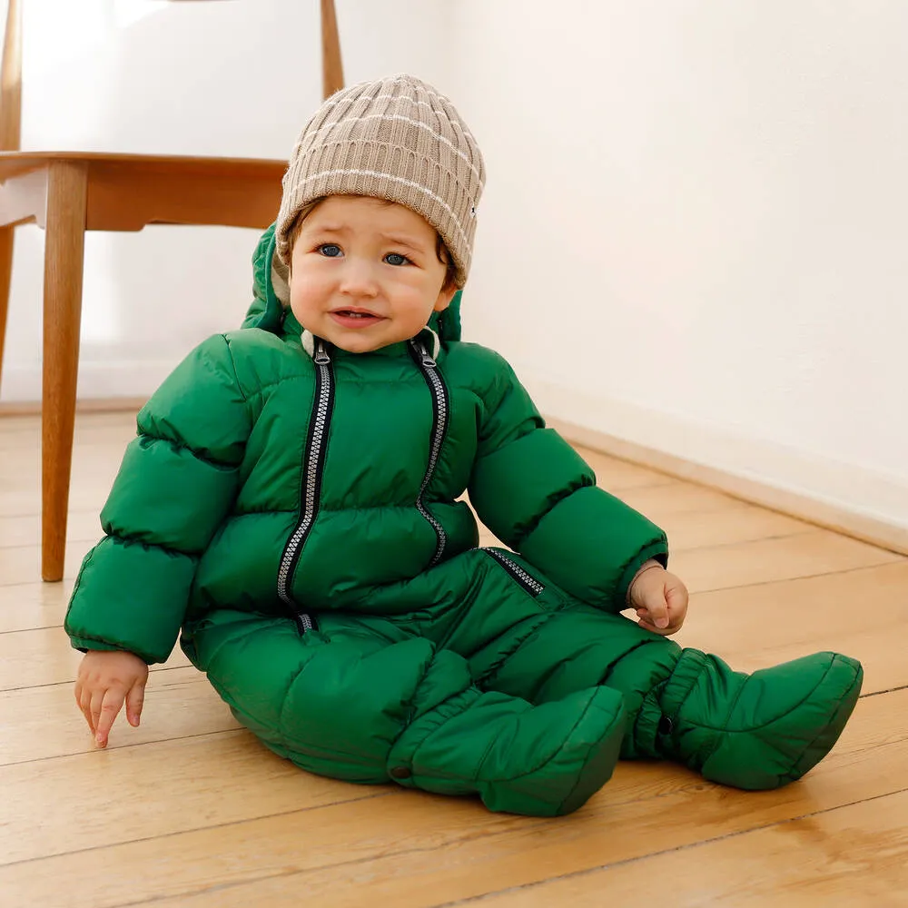 Baby Boys Green Snowsuit