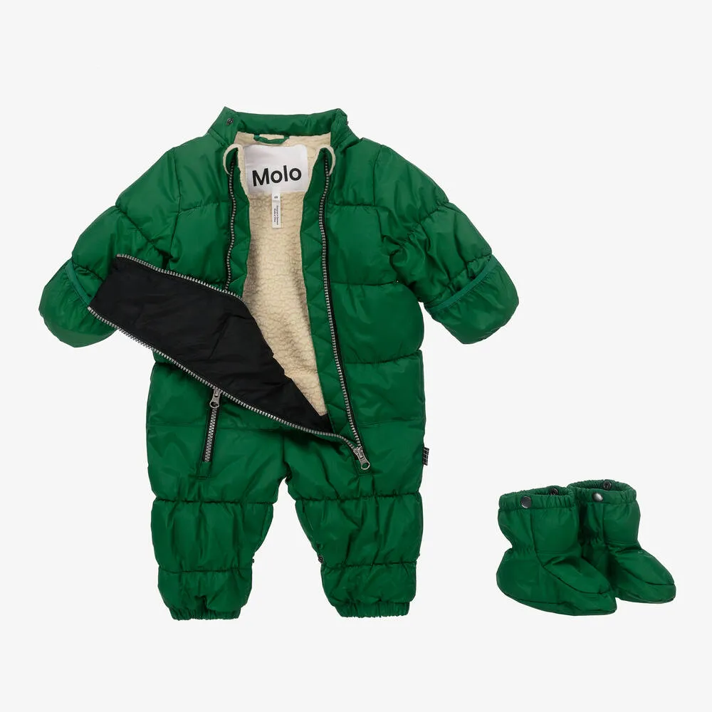 Baby Boys Green Snowsuit