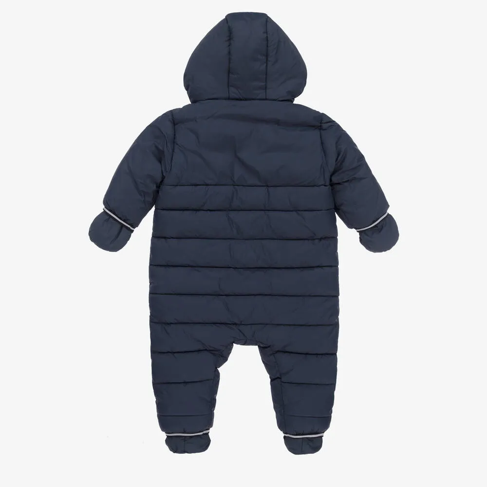 Baby Boys Navy Blue Padded Snowsuit