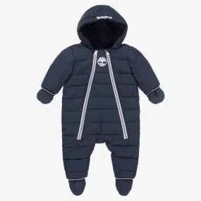 Baby Boys Navy Blue Padded Snowsuit