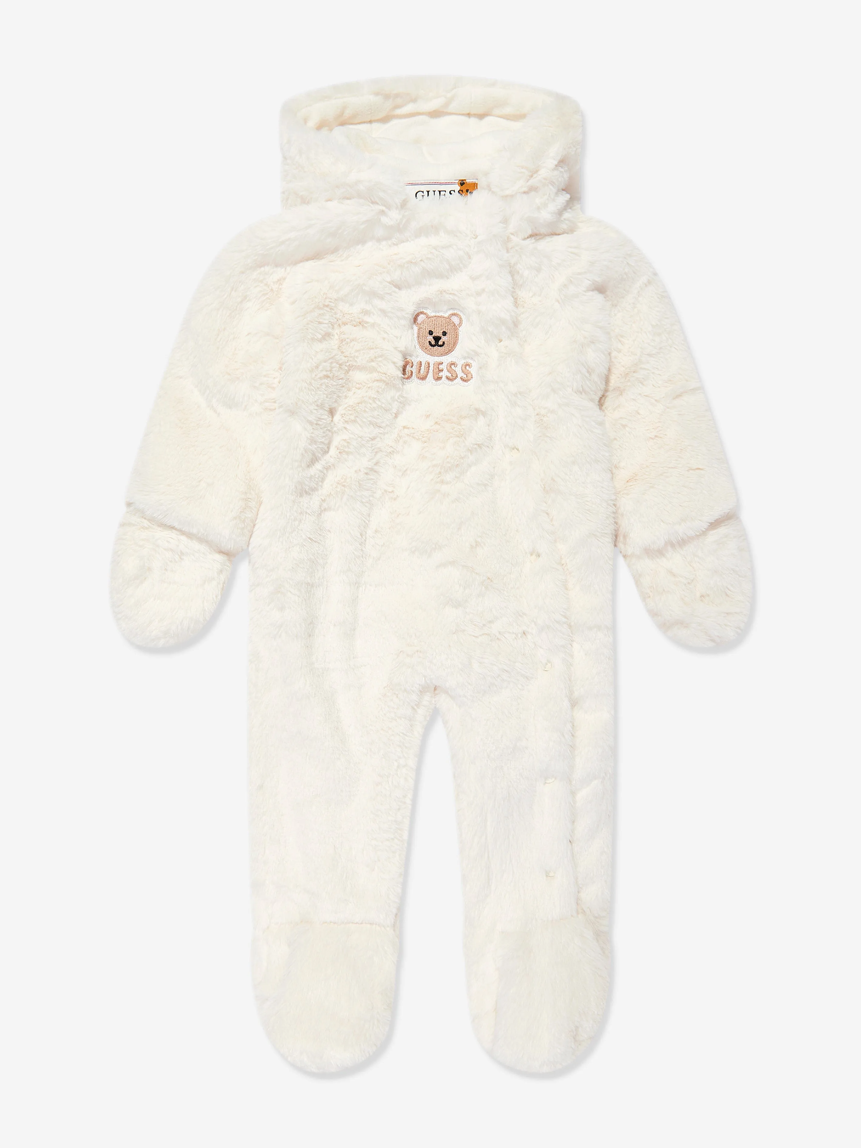 Baby Faux Fur Snowsuit in Ivory