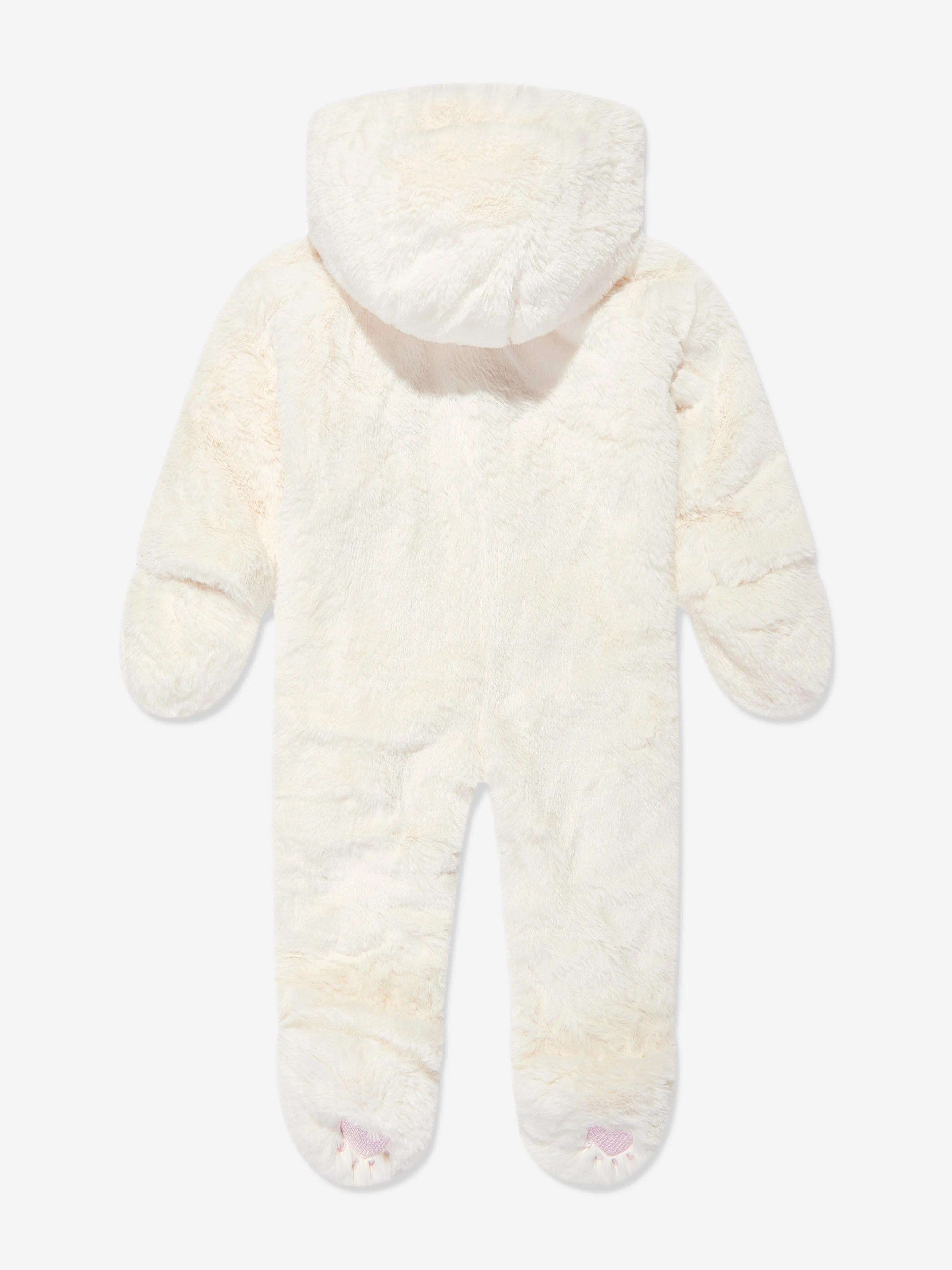 Baby Faux Fur Snowsuit in Ivory