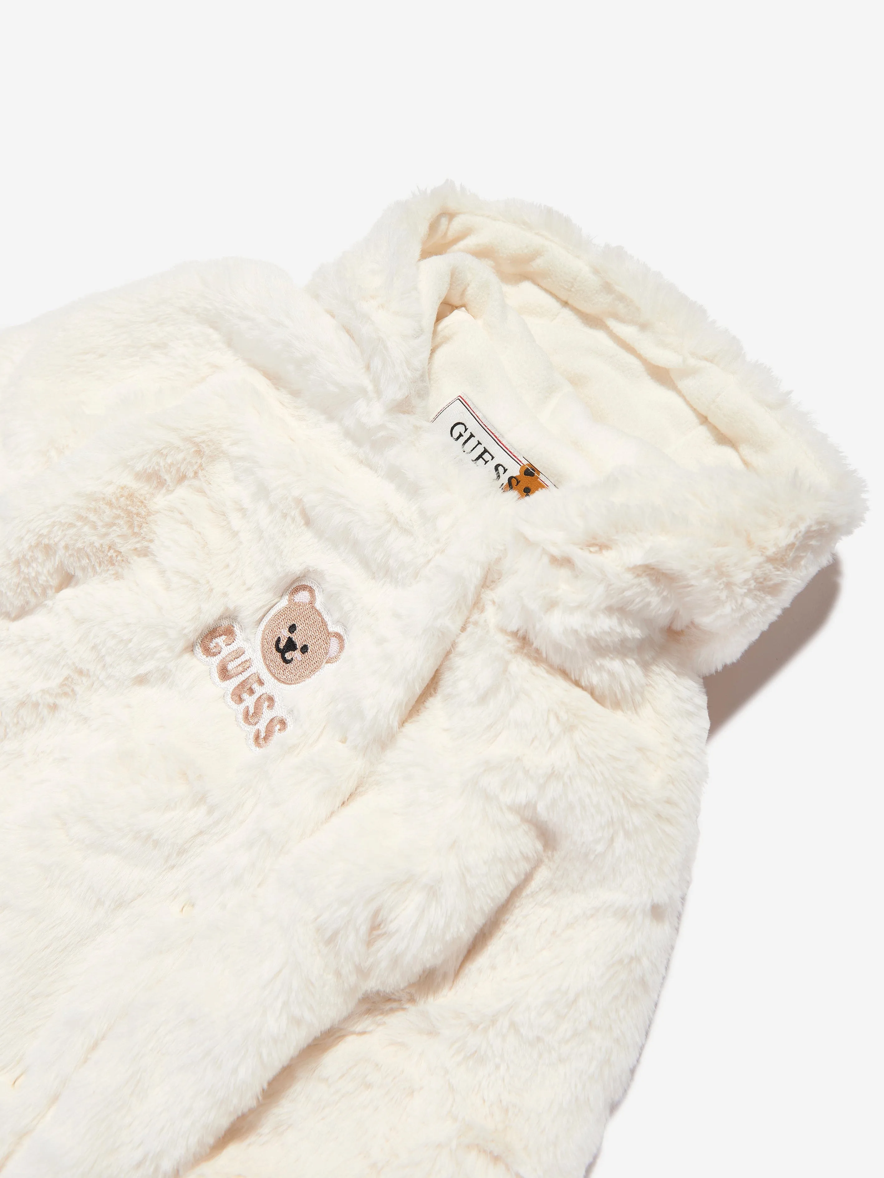 Baby Faux Fur Snowsuit in Ivory