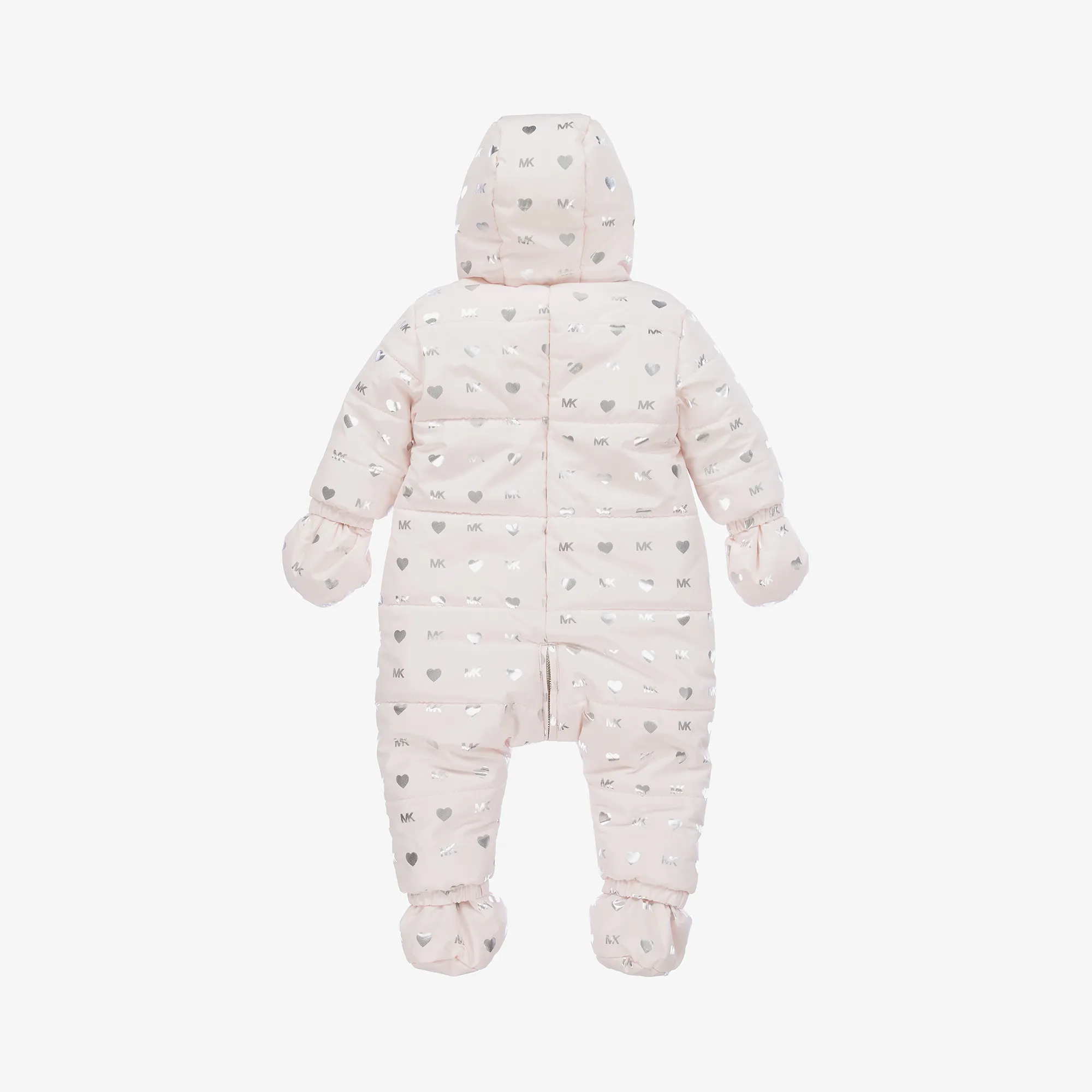 Baby Girls Pink Monogram Snowsuit