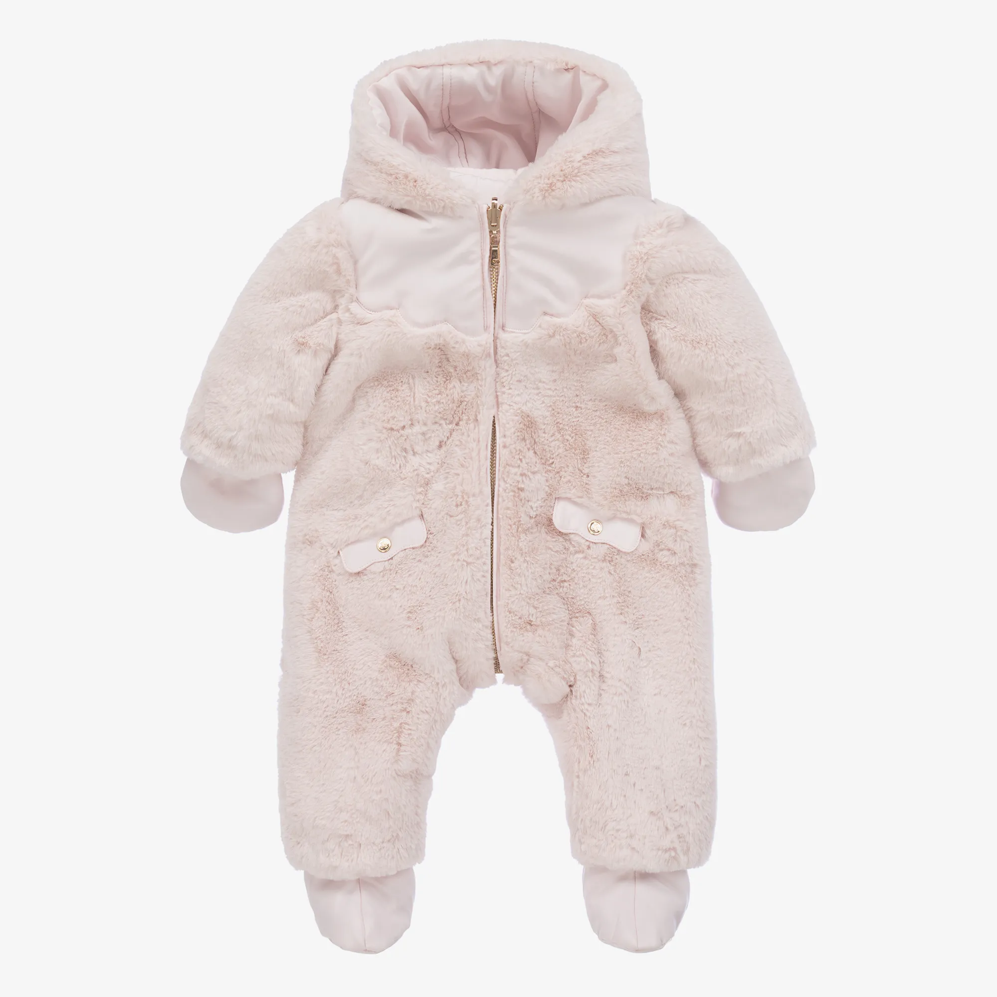 Baby Girls Pink Reversible Snowsuit