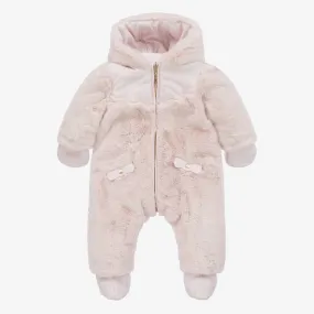 Baby Girls Pink Reversible Snowsuit