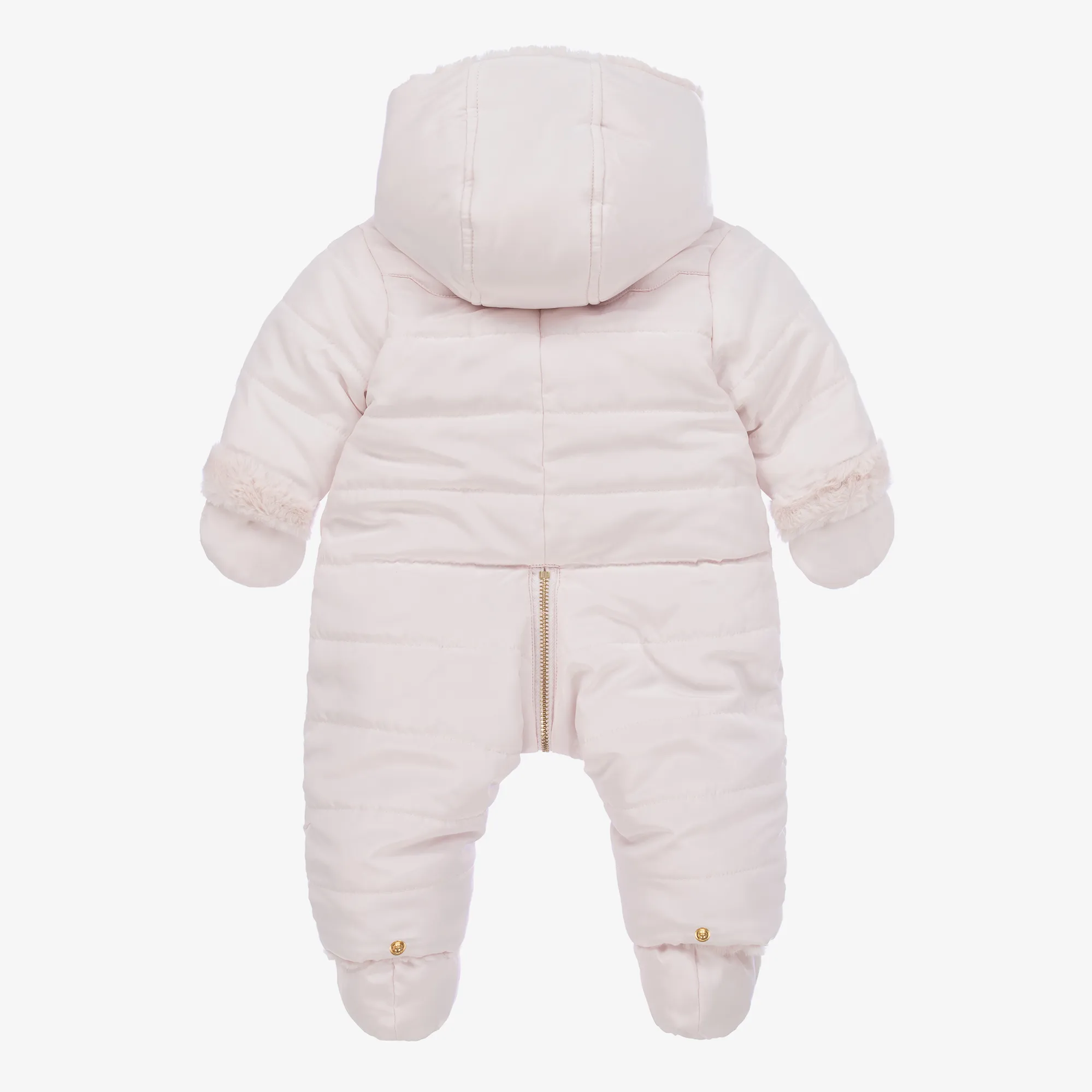 Baby Girls Pink Reversible Snowsuit