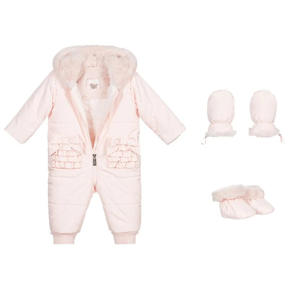 Baby Girls Pink Snowsuit