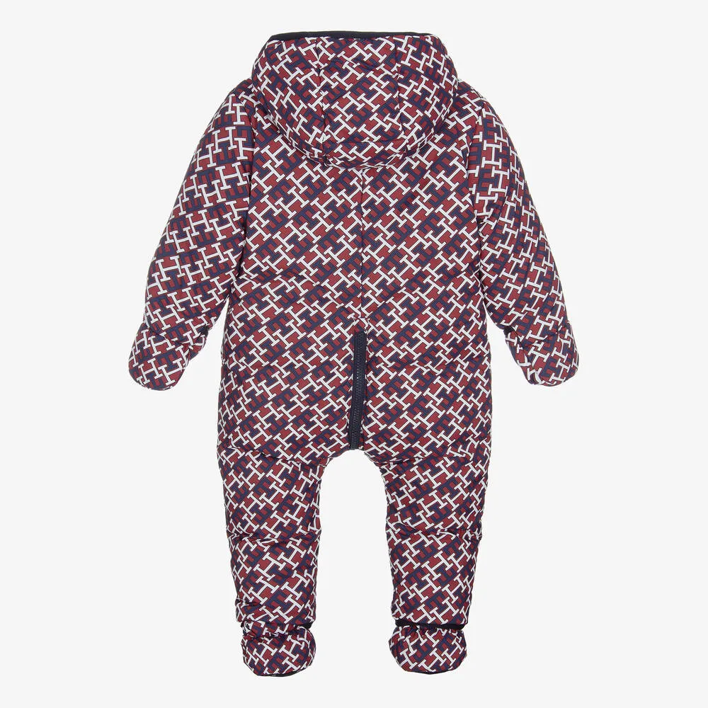 Baby Red Monogram Snowsuit