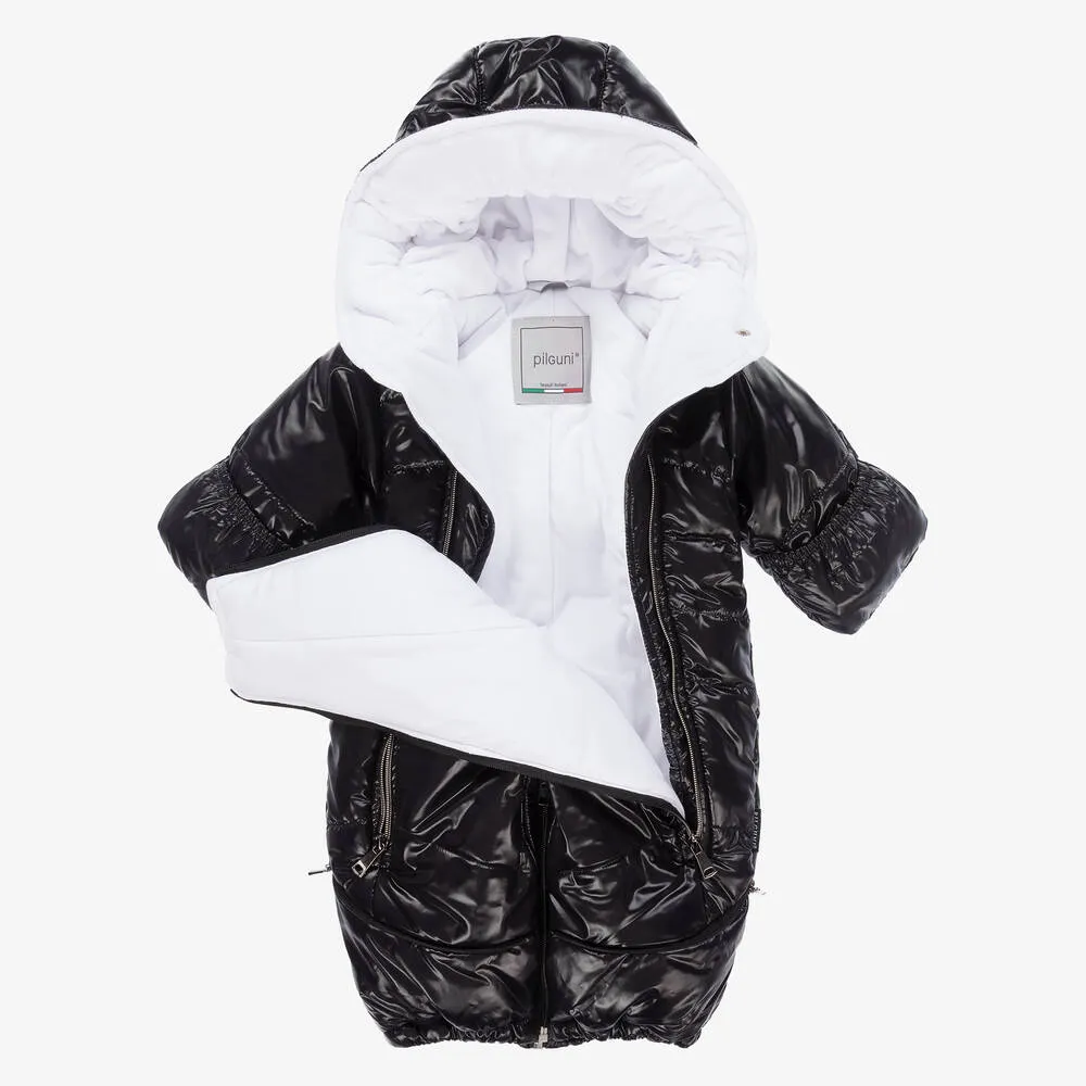 Black 2-in-1 Baby Snowsuit