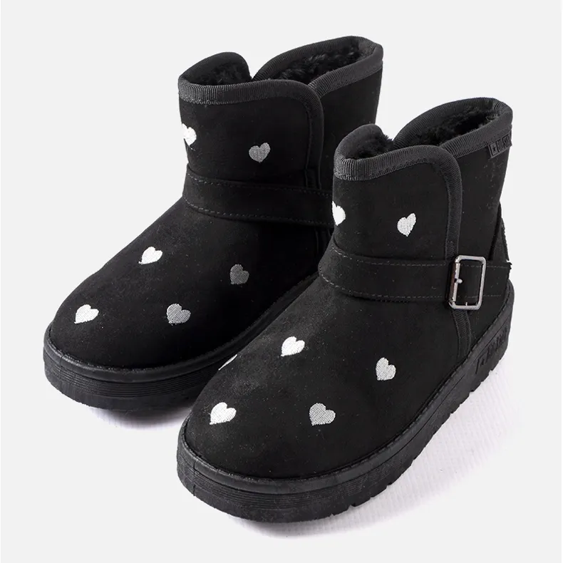 Black children's snow boots Big Star KK374243