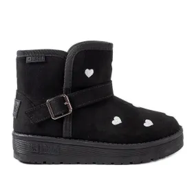 Black children's snow boots Big Star KK374243