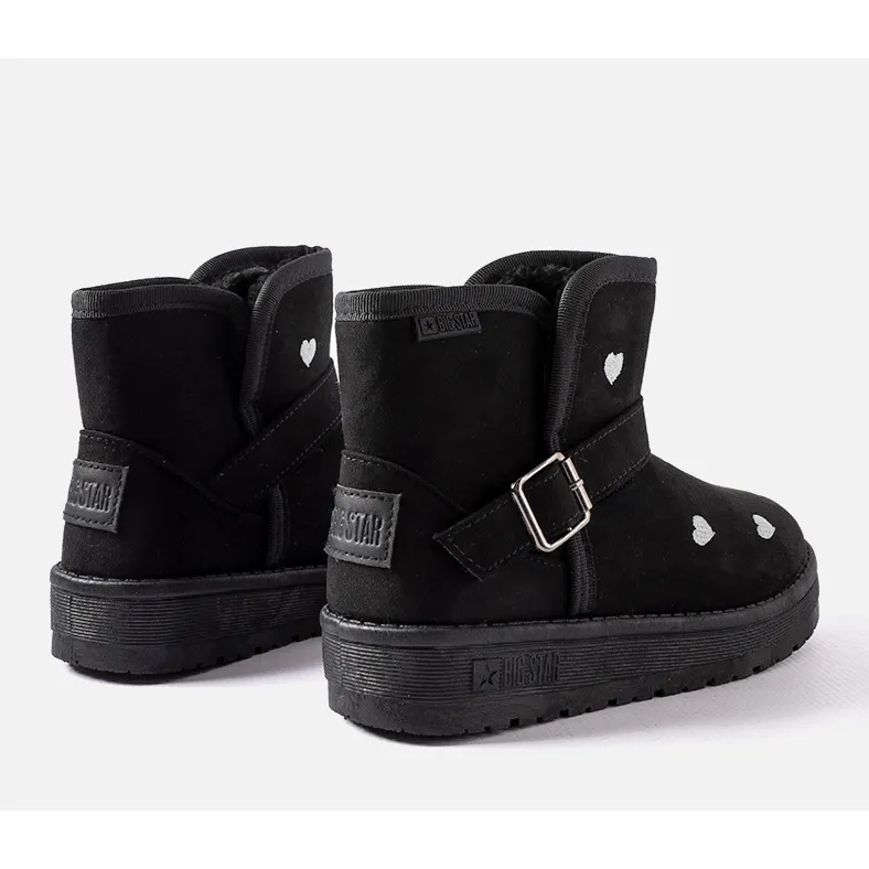 Black children's snow boots Big Star KK374243