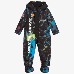 Black Logo Baby Snowsuit