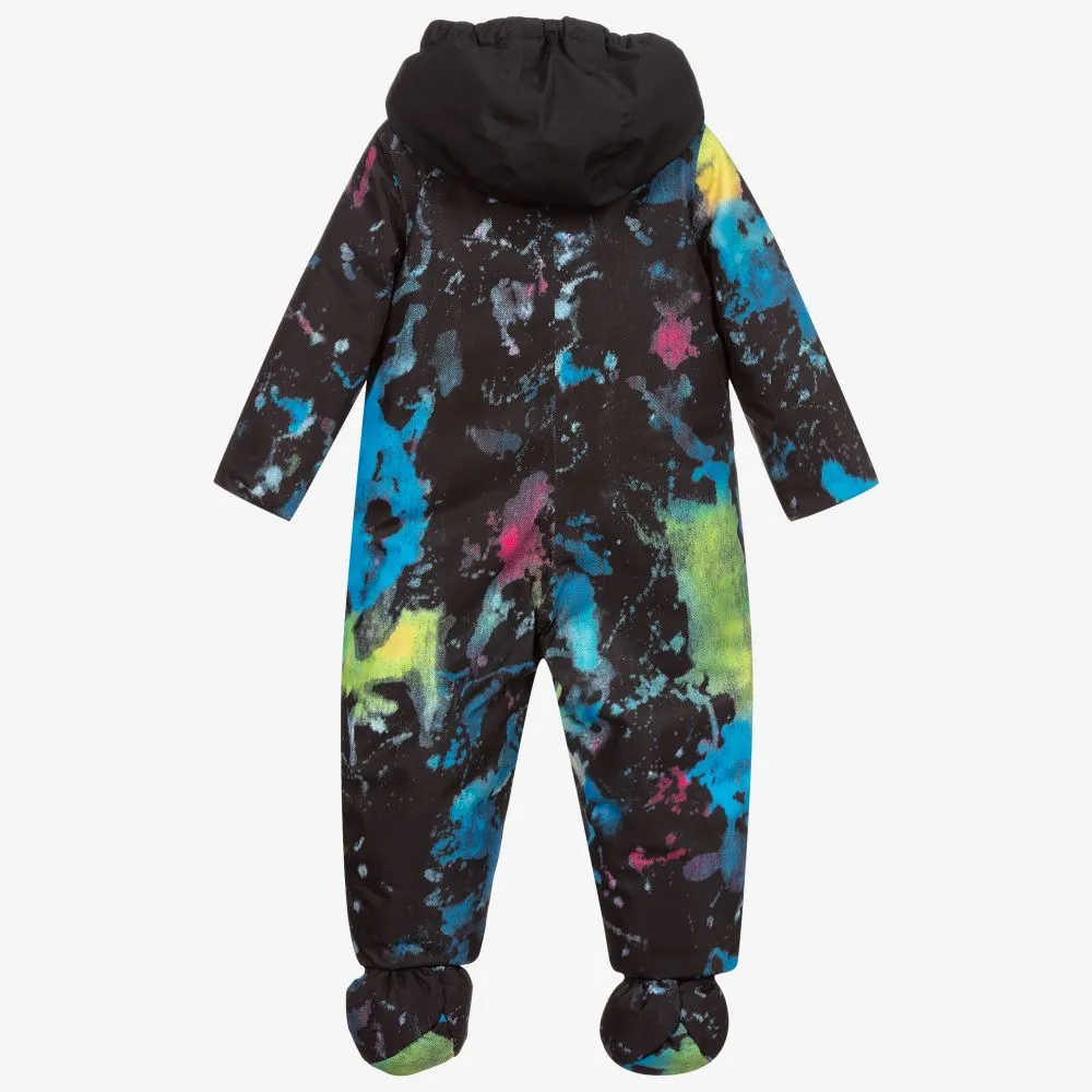 Black Logo Baby Snowsuit