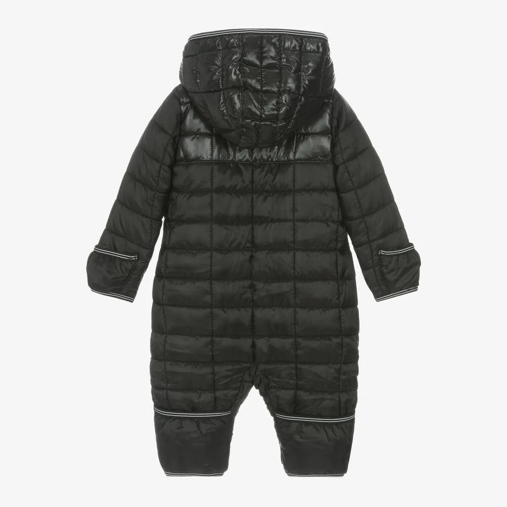 Black Padded Baby Snowsuit