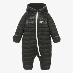 Black Padded Baby Snowsuit