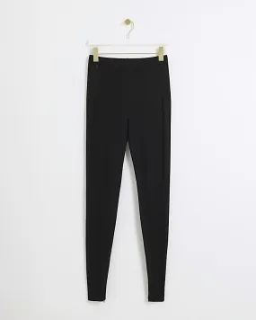 Black zip hem leggings