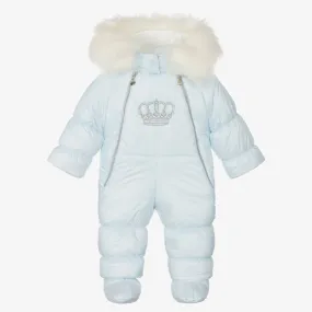 Blue Crown Baby Snowsuit