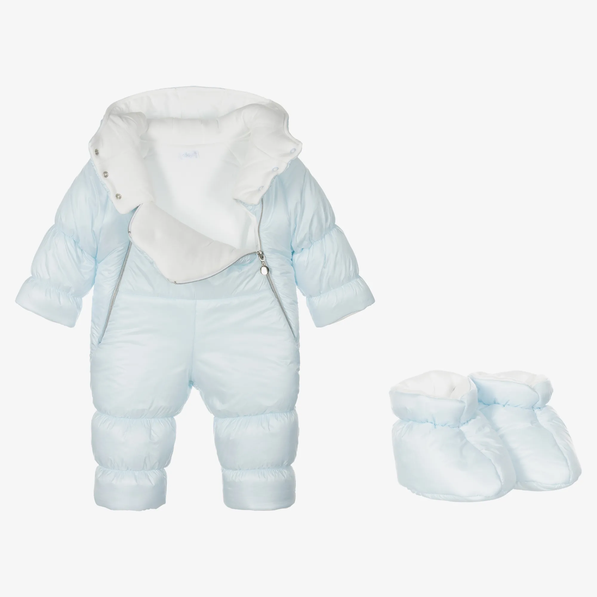 Blue Crown Baby Snowsuit