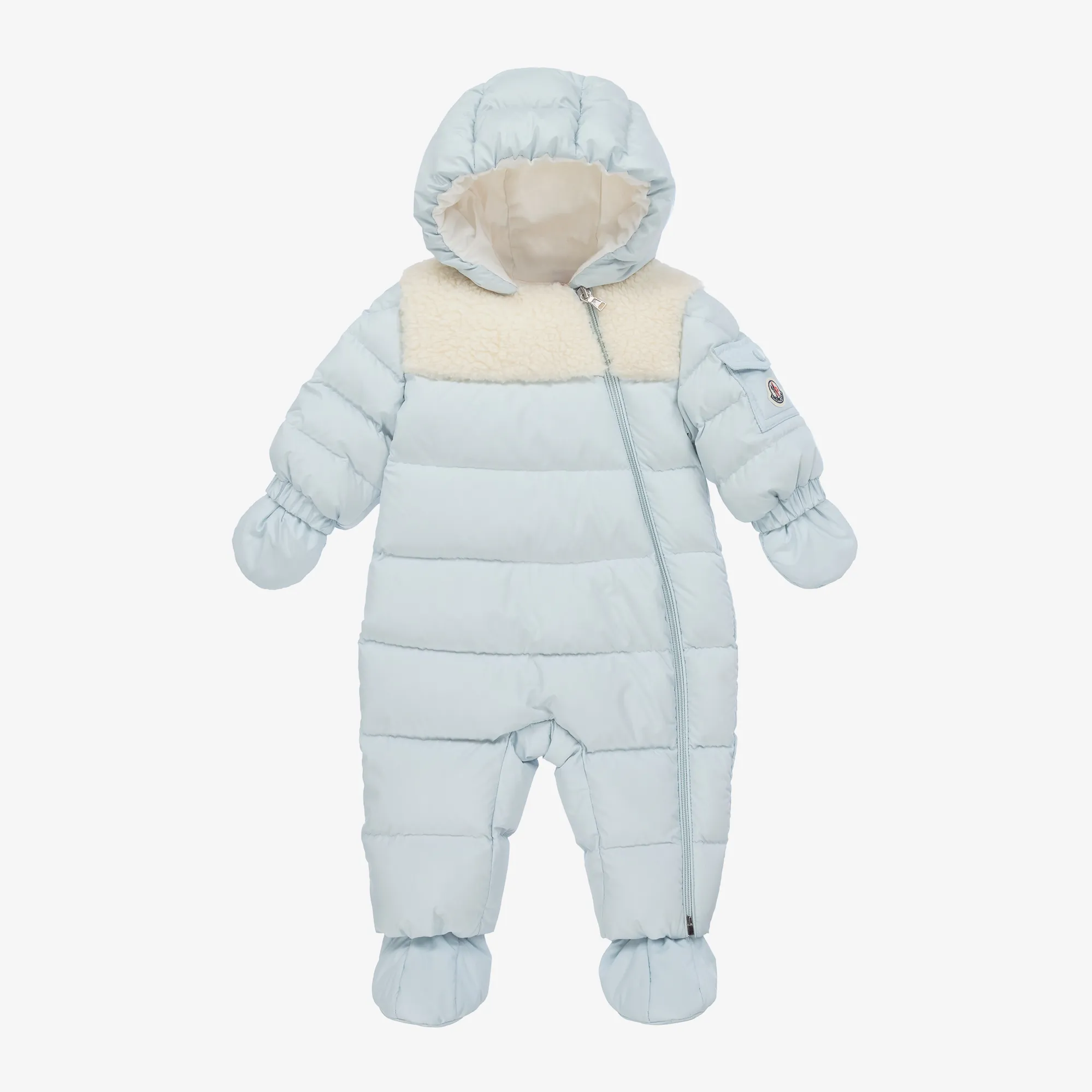 Blue Down Padded Sefou Baby Snowsuit