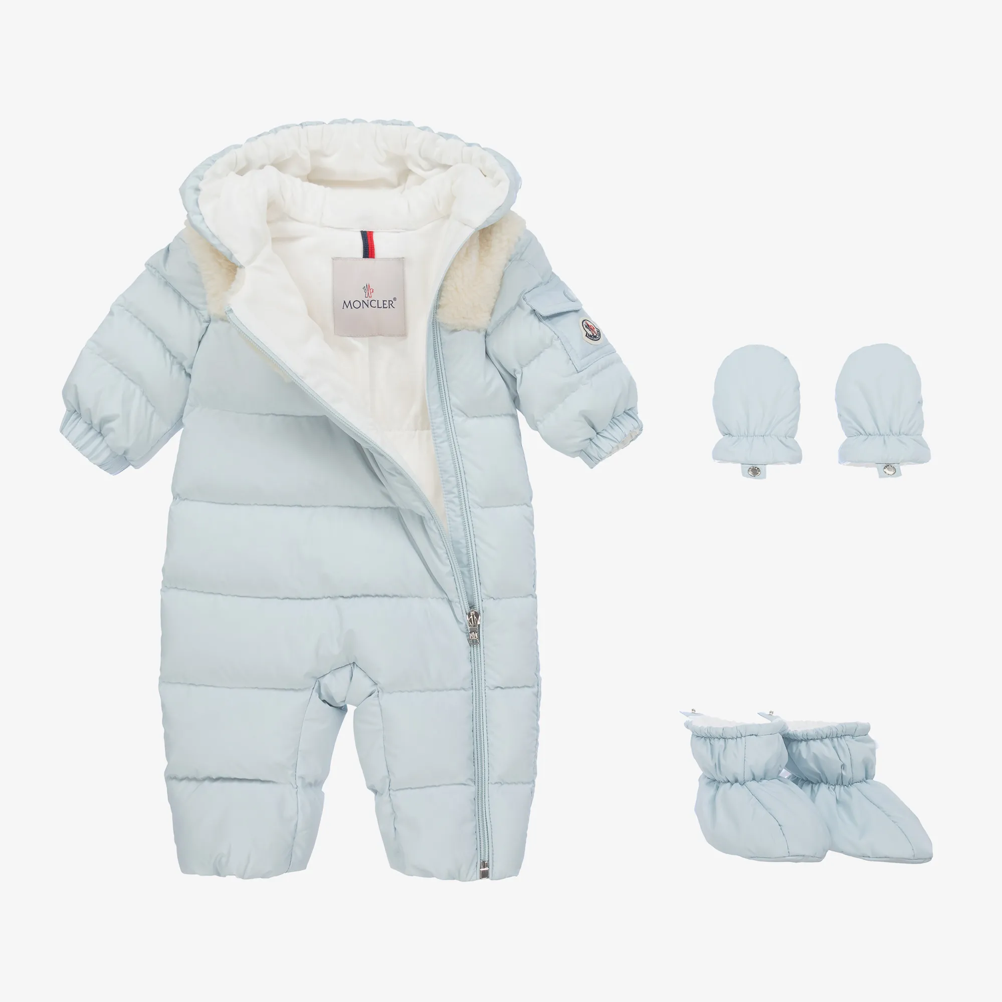 Blue Down Padded Sefou Baby Snowsuit