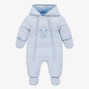 Blue Elephant Puffer Baby Snowsuit