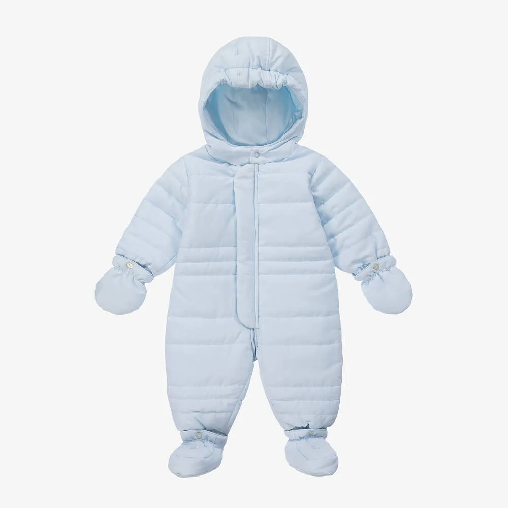 Blue Padded Baby Snowsuit