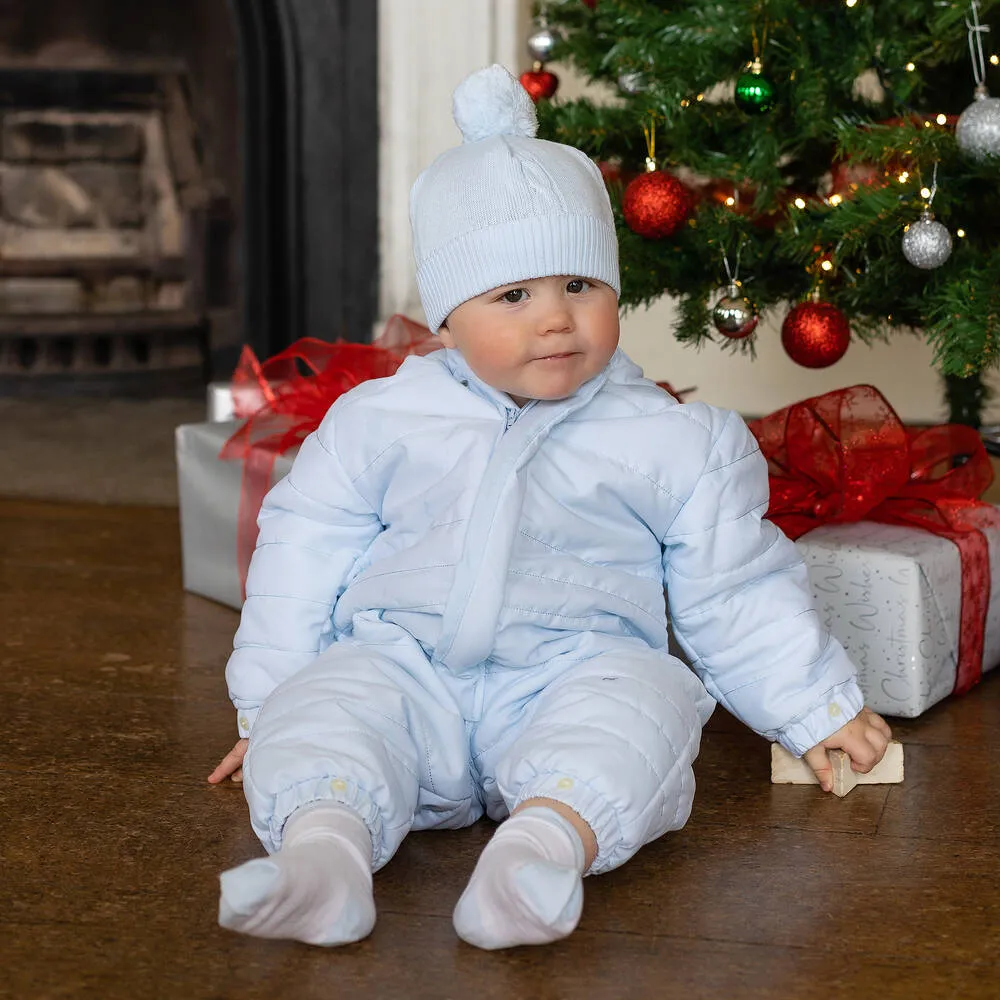 Blue Padded Baby Snowsuit