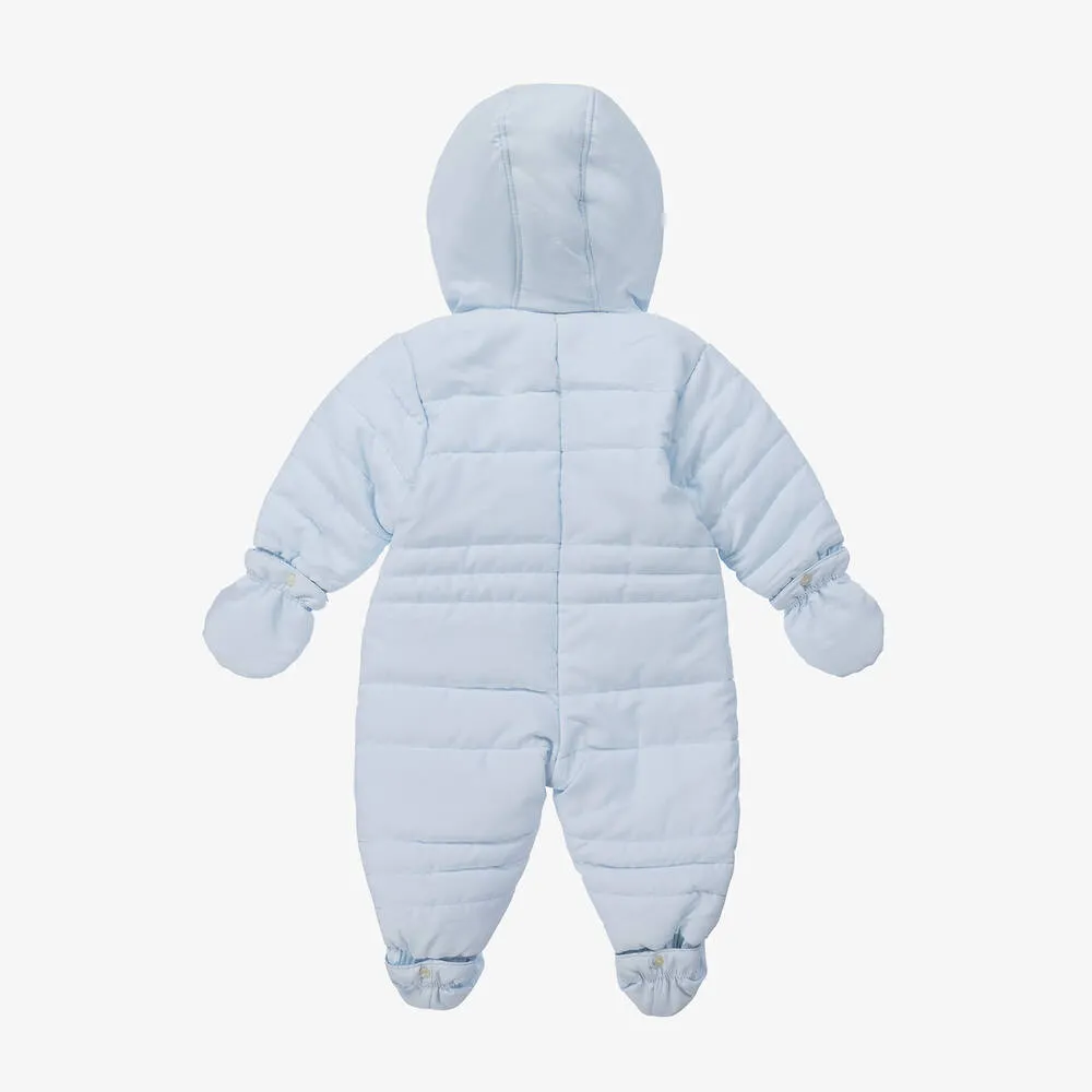 Blue Padded Baby Snowsuit