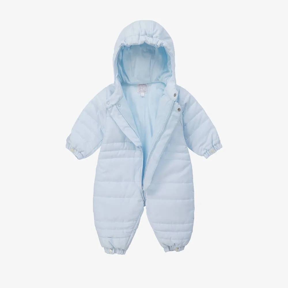 Blue Padded Baby Snowsuit