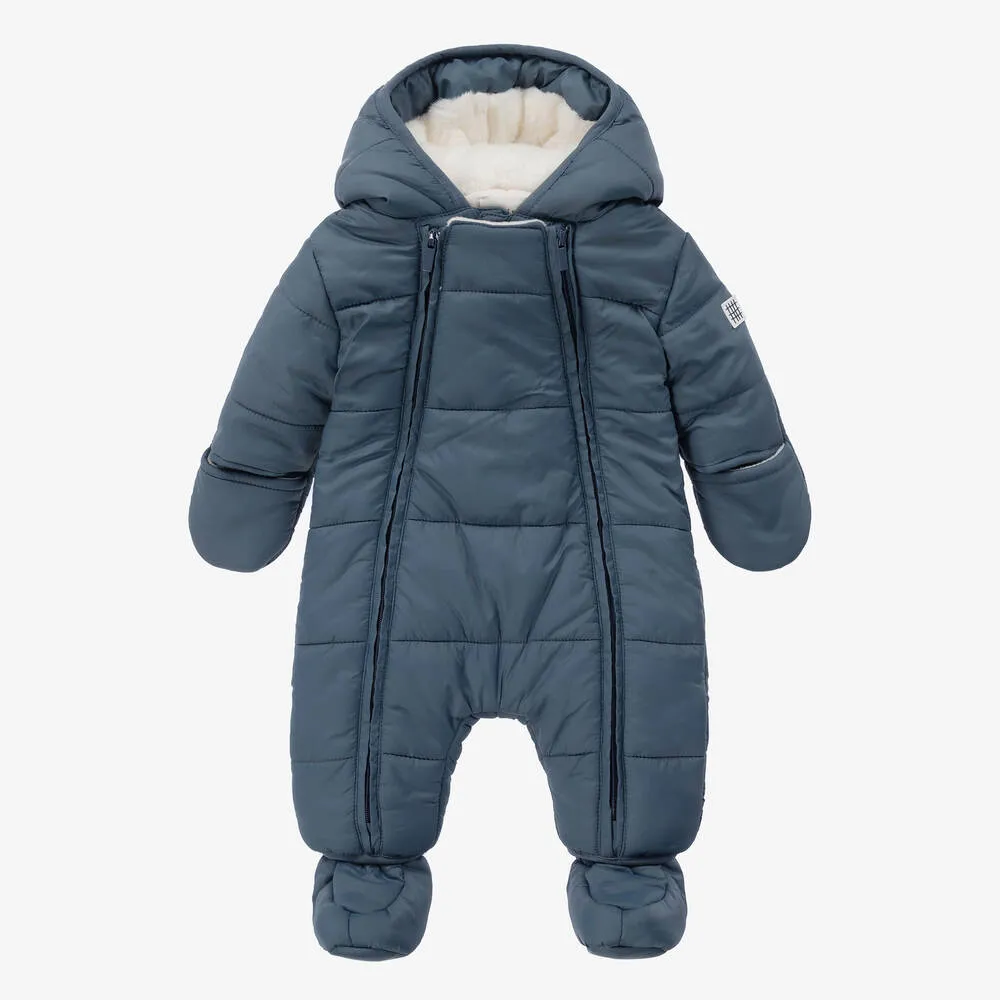 Blue Puffer Baby Snowsuit