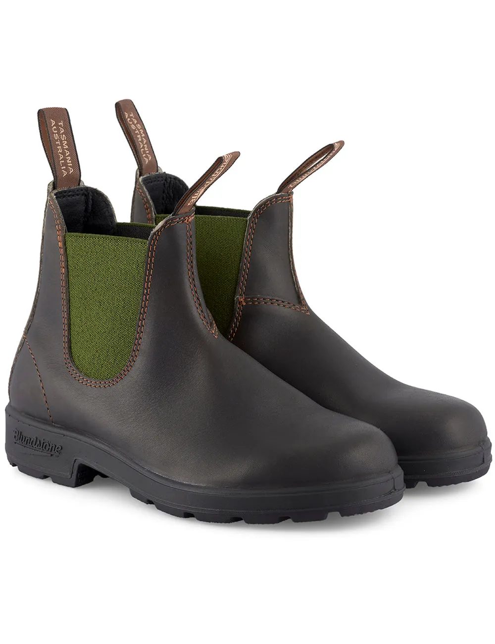 Blundstone 519 Stout Brown Olive Chelsea Boots