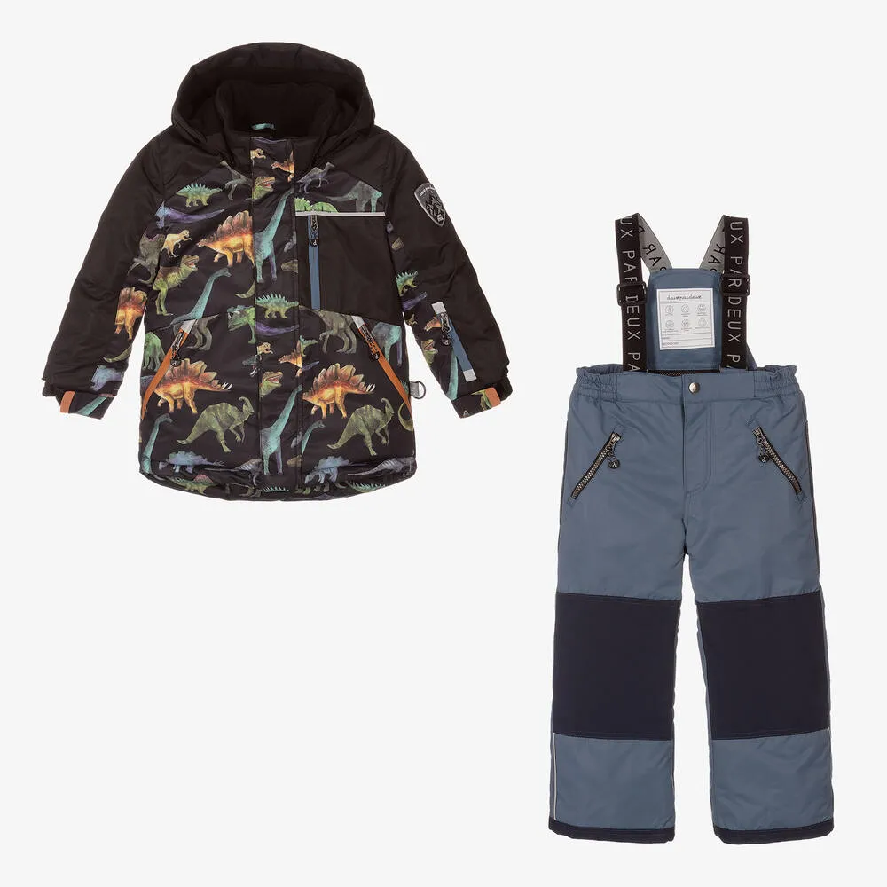 Boys Black 2 Piece Snowsuit