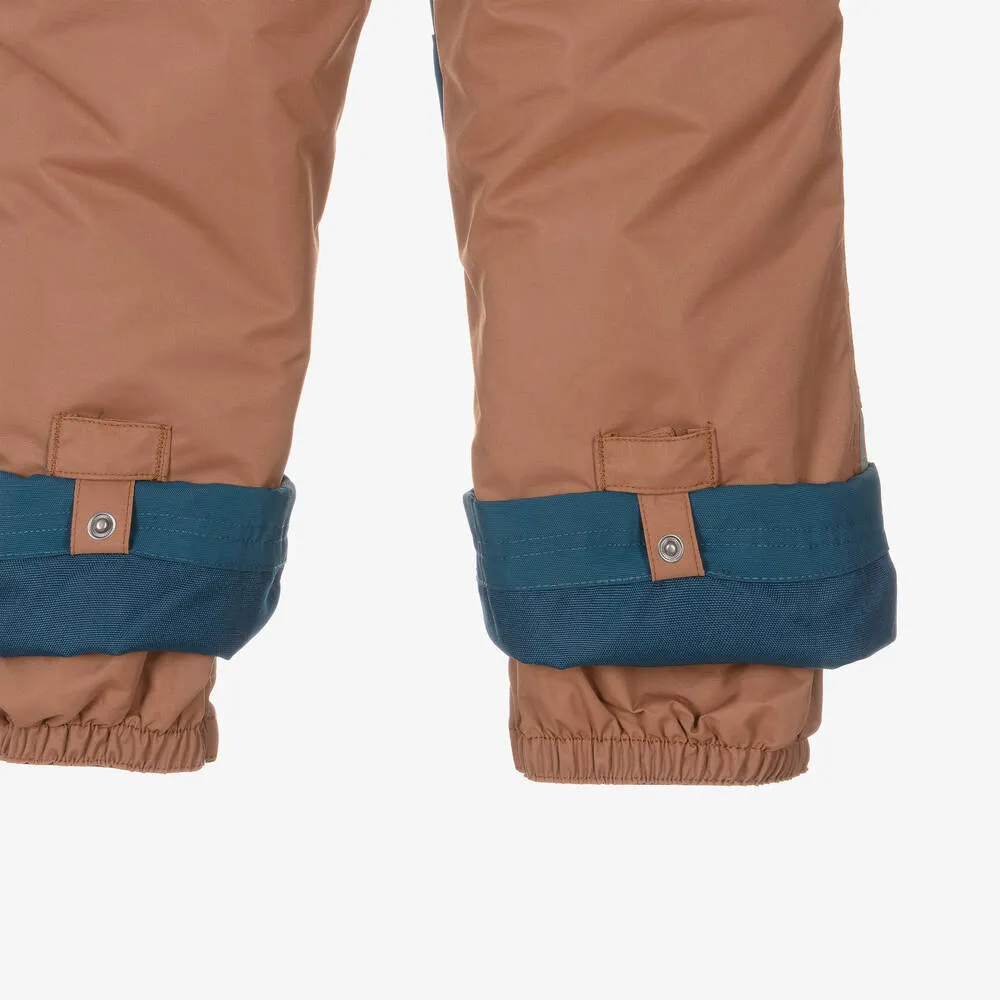 Boys Blue & Brown Bear Snowsuit Set