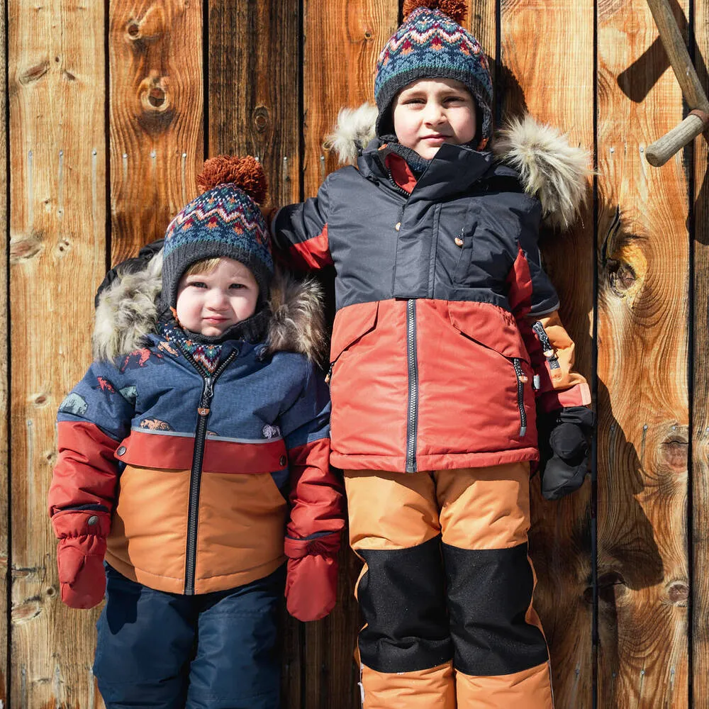 Boys Blue Bear Snowsuit Set